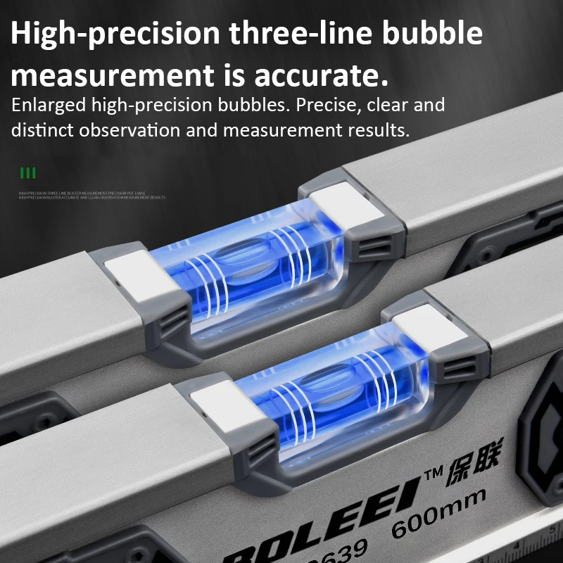 HighPrecision Spirit Level 30/40/50cm Magnetic Bubble Level Ruler Angle Meter Protractor Inclinometer Measuring Leveler Tool