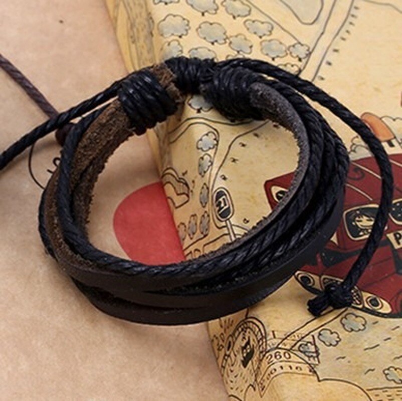 Pulsera Retro de CIBOCIBO para hombre, pulsera trenzada de cuerda de cuero clásica para hombre, de lujo para hombre, Pulseras Mujer,