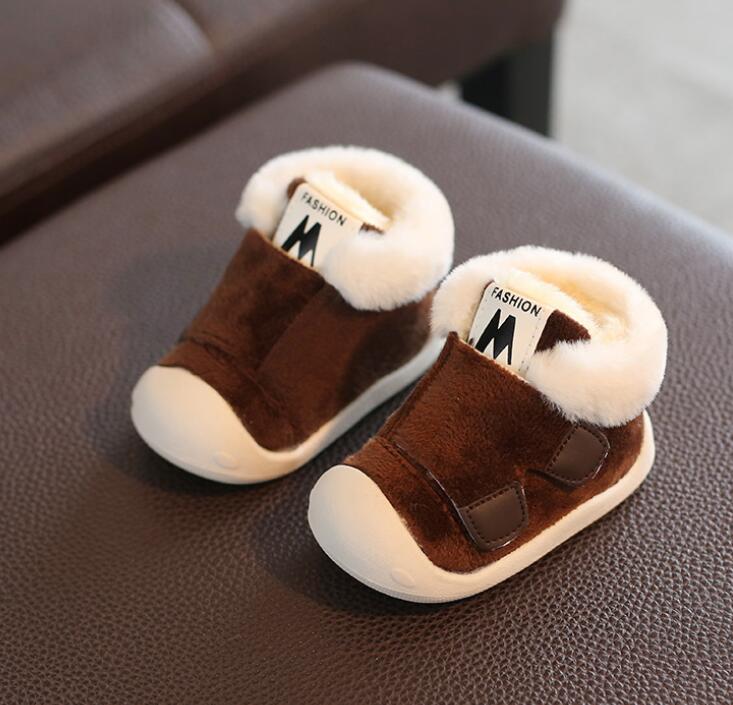 winter children plus cotton thick warm cotton shoes baby soft bottom toddler shoes cotton boots: 2 / 3.5