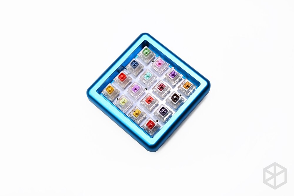 Anodized Aluminium cubic case for bm16a bm 16 bm16 keyboard acrylic panels stalinite diffuser can support Rotary brace supporter