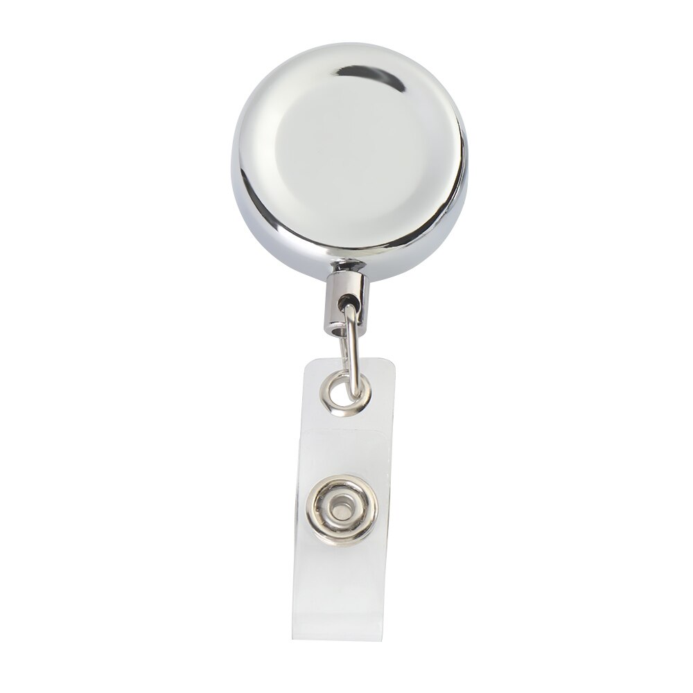 1pc chowany etui na kartę identyfikacyjną rolka smycz chrom metalowe drzwi podawać uchwyt robić łańcuszka karta pracy brelok materiały biurowe: Default Title