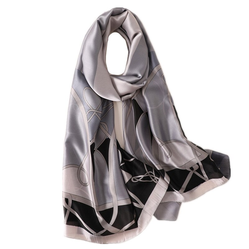 Bufanda de seda nueva para mujer, pañuelo de Mantón largo grande, bandana , pashmina de viaje, para invierno, para el cuello,