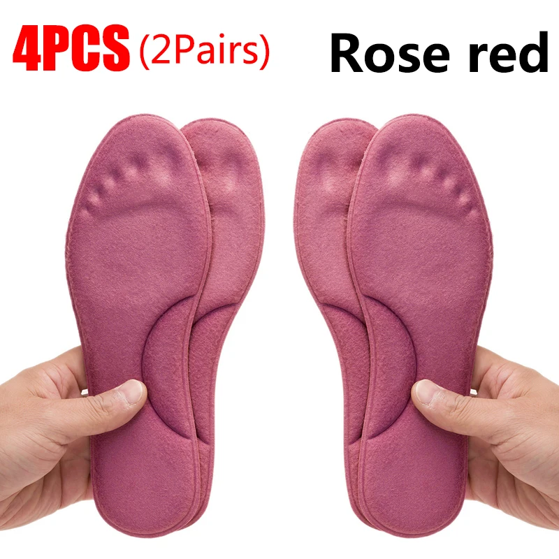 2Pairs Self Heating Insoles Thermostatic Thermal Insole Massage Memory Foam Arch Support Shoe Pad Heated Pads Winter Men Women: Yellow / 3.5