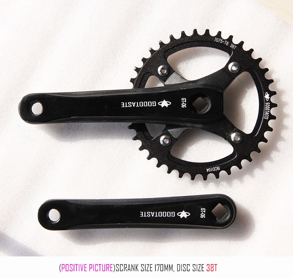 Aluminum Alloy Bicycle Chainwheel MTB Mountain Road Bike Speed Crank Arm Crankset Cycling Repair Part 32T 34T 36T 38T: 38T