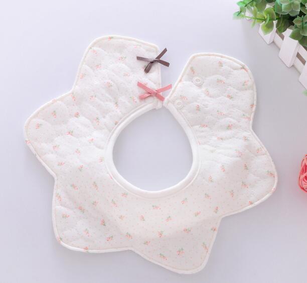 Bandana do algodão Bibs de Alimentação Do Bebê Blusa Infantil Burp Panos Saliva Toalha Dos Desenhos Animados Do Bebê Comer babadores Macio Material Do Bebê à prova d' água: dot flower