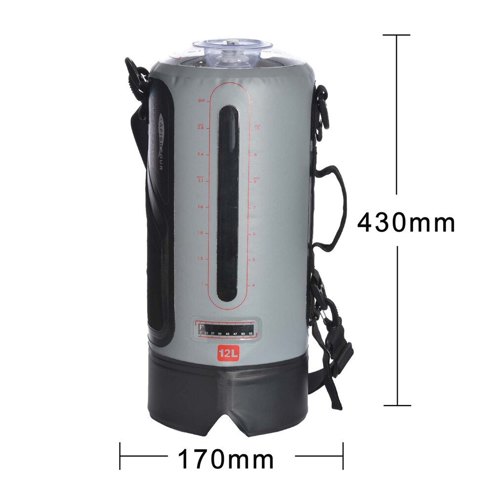 12L Camping Solar- Dusche Beutel Tragbaren Multifunktions Solar- bat Heizung Tasche BBQ Picknick Wasser Tasche Für draussen Reise Wandern