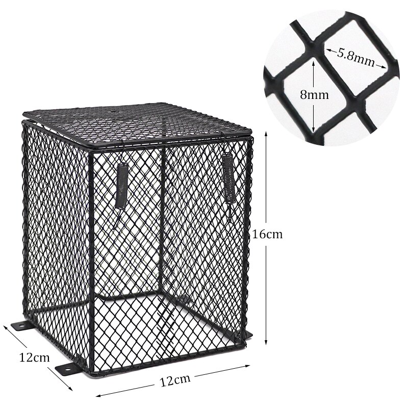 Reptiel Heater Guard Verwarming Lamp Lamp Behuizing Kooi Protector Metal Mesh Lamp Cover: Rectangle