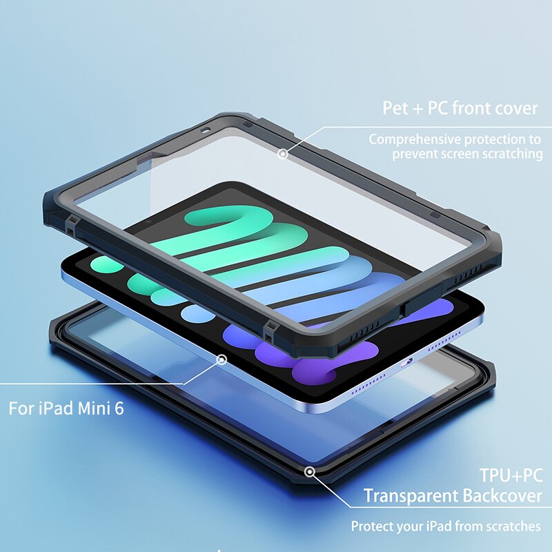 IP68 Waterproof Tablet Storage Cover For iPad Mini 6 Clear Full Protect Underwater Diving Beach For iPad Mini 4 5 Storage Bags