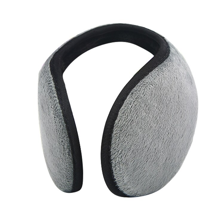 Winter Unisex Men and Women Fleece Warmer Earmuff Warm Plush Cloth Ear Muffs Soft Earmuffs Men's Winter Ear Cover Protector: Grey