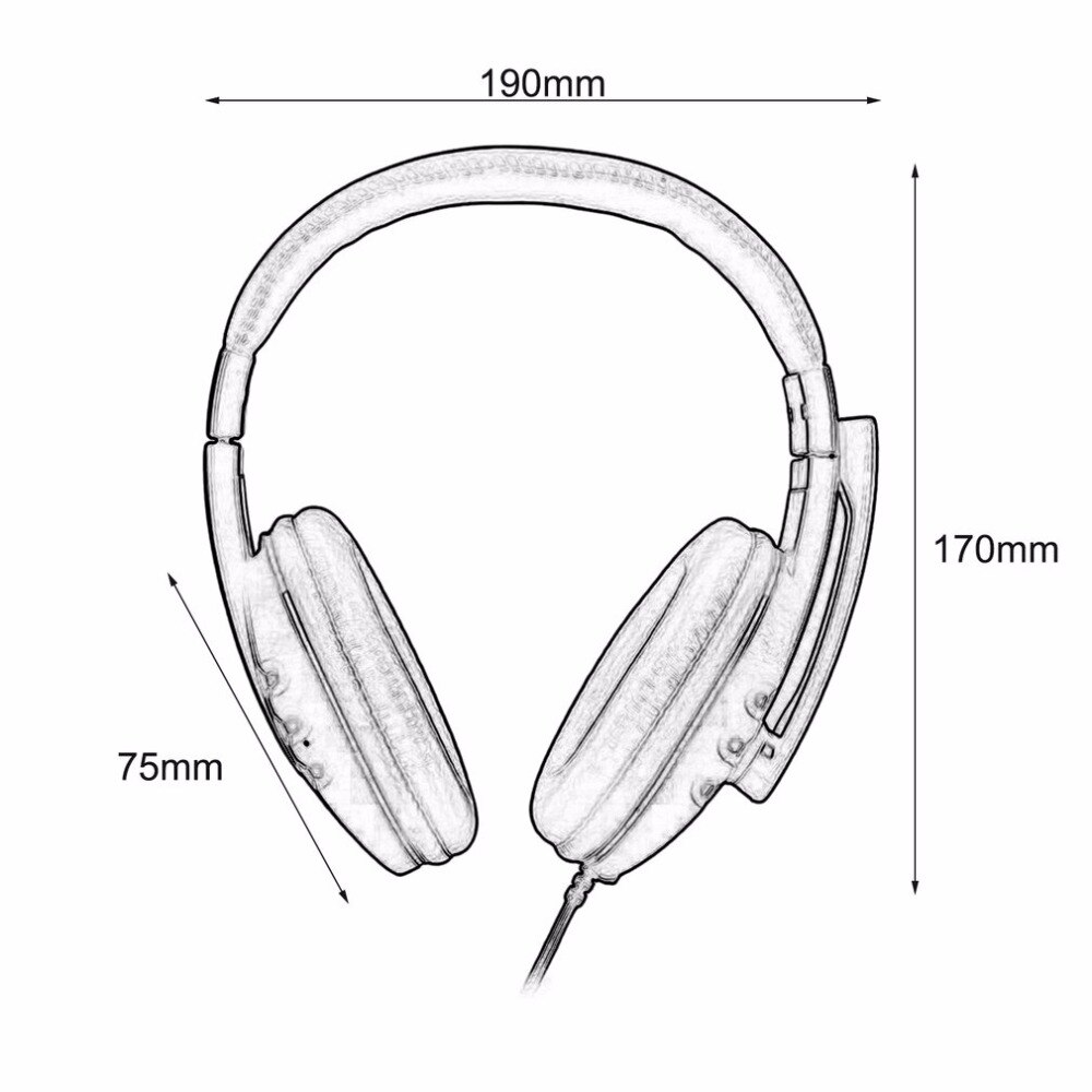 Universale Del Computer Portatile Del PC Del Computer wired Cuffia Stereo di Musica di Gioco Della Fascia Auricolare Con Microfono del Mic del Trasduttore Auricolare 3.5mm Martinetti