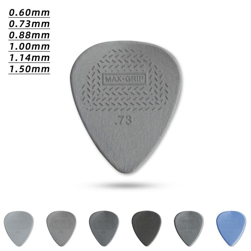 Dunlop plectrum . 449r max-grip nylon halkfri plektrum för akustisk gitarr. tjocklek 0.6/0.73/0.88/1.00/1.14/1.50mm.