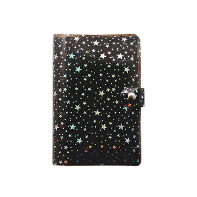 A5 A6 stars transparent binder notebook notebook inner core cover notebook diary notepad office stationery: BK  A6
