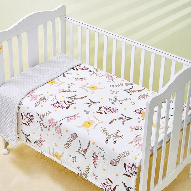 Bebê reconfortante minky dot tecido cobertor quente envoltório crianças ar condicionado colcha capa envelhecida 0-6 anos crianças beddings primavera: 4 140X100cm