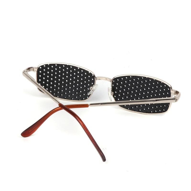 Metal Pinhole Glasses Exercise Eyewear Eyesight Improvement Vision Training M2EA