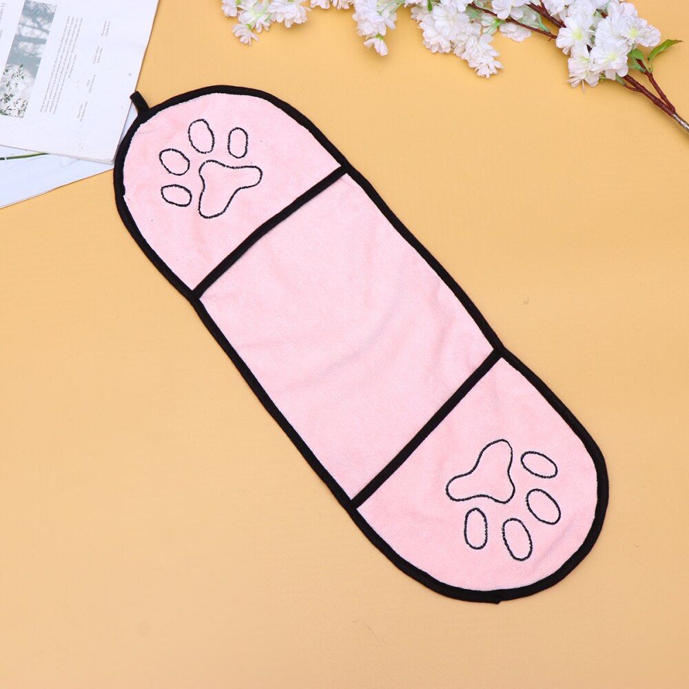 Superfine fiber badehåndkle hund dusj håndkle vannabsorberende badehåndkle kjæledyr rekvisita (rosa)