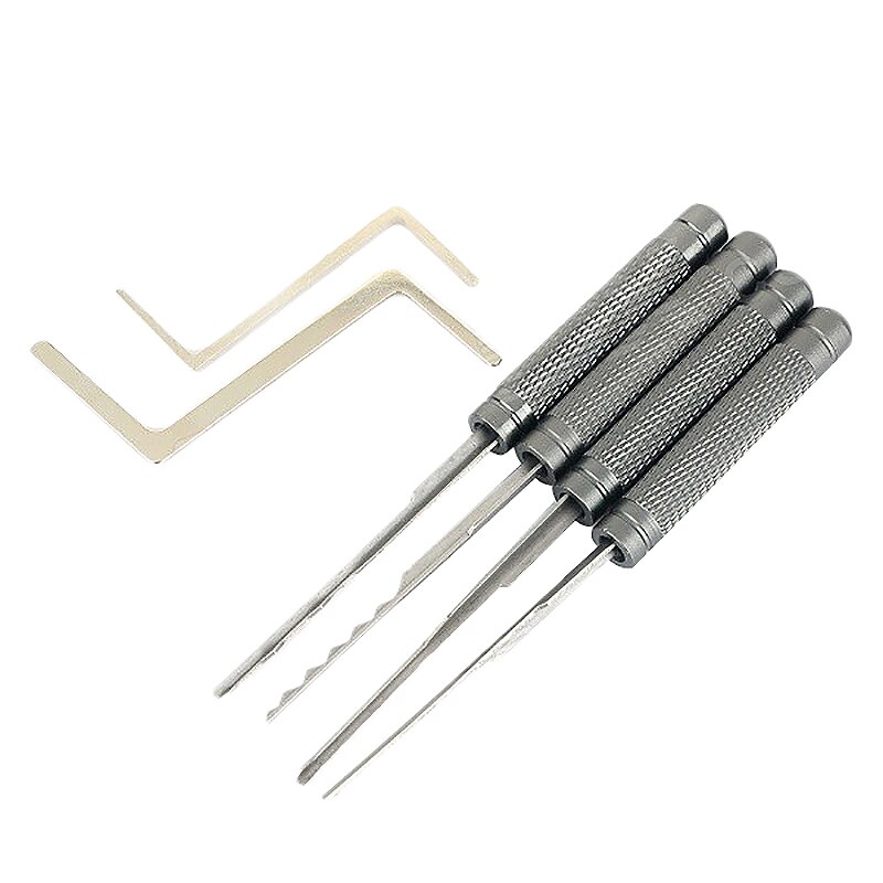 6-In-1 Universal Handy Lock Picks Set Key Extractor Set- Grey