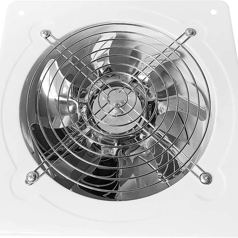 8 Inch Exhaust Shutter Fan, Wall Mounted Fan With Anti-Backflow Check Valve Chain Switch Used In Attic/Kitchen/Bathroom