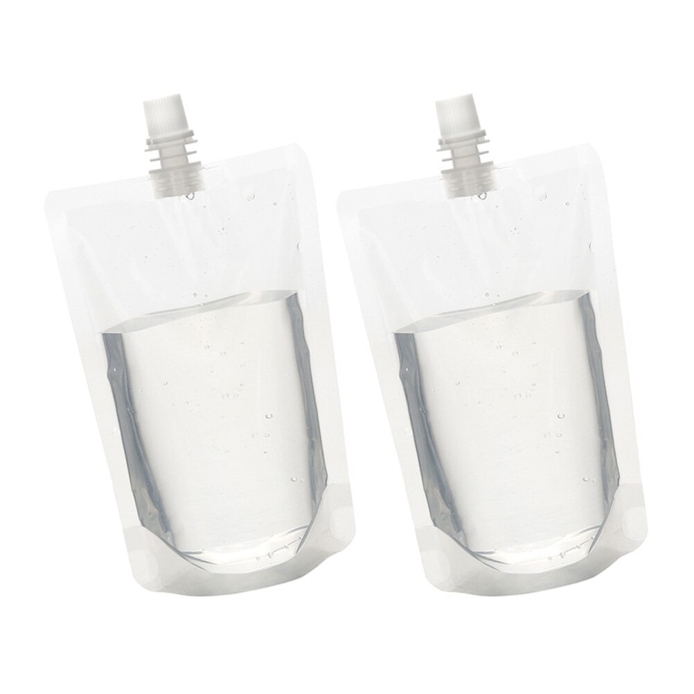 Travel Outdoor for Drinks Bag Portable Plastic Concealable Standing Transparent Beverage Flasks