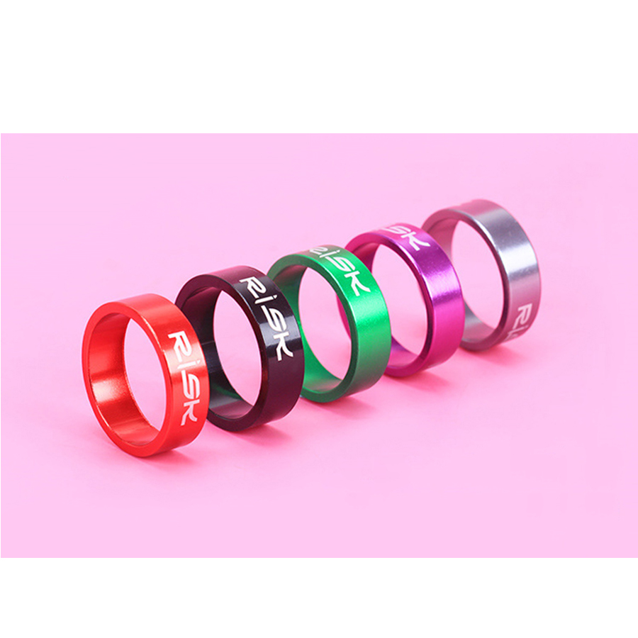 5mm 10mm Fiets Vork Wasmachine Stem Spacers Aluminium Fiets Headset Wasmachine Verhogen Stuur Aanpassing ring voor 28.6mm Headset