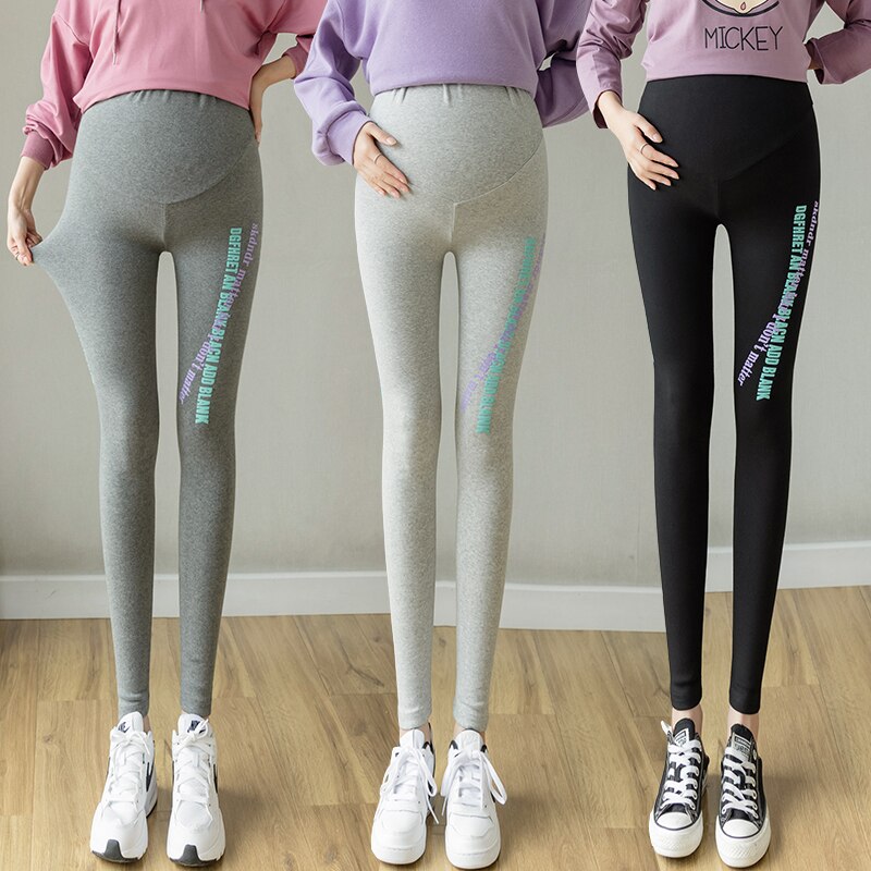 31973# Maternity pants Summer Cotton Adjustable Elastic Waist Belly Support Pants Maternity Leggings Maternity Trousers