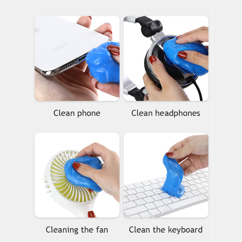 Car Cleaner Gel Slime for Cleaning Machine Auto Vent Magic Dust Remover Glue Computer Keyboard Dirt Cleaner Car Wash Interior