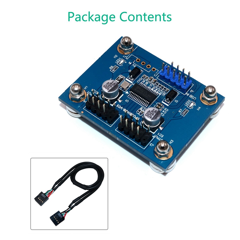 3- port usb 2.0 hub modul med netisk base 180 ° ind til desktop, tastatur, mus, usb flashdrev