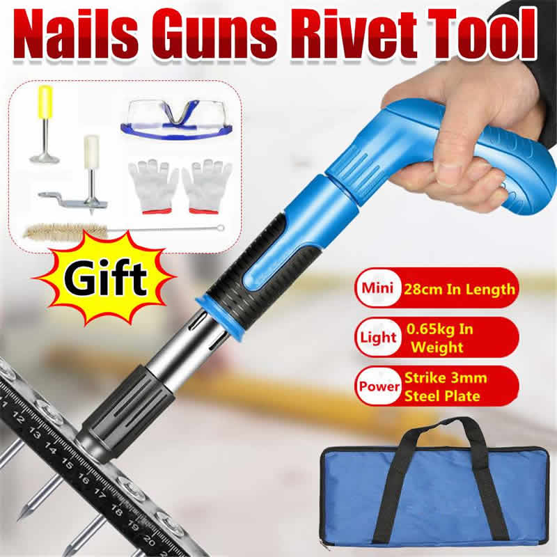 Steel Nail Gun Riveter Guns Studded Gun Spikes Electric Nail Nailer Mounting Staple Rivet Construction Nails Nailing Cordless