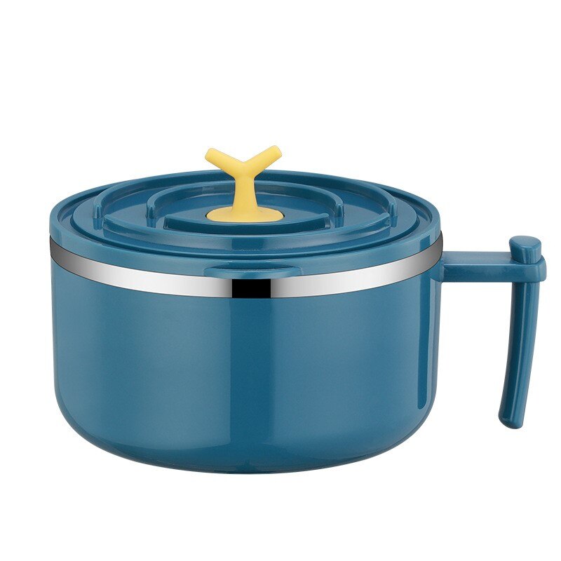 Stainless Steel Instant Noodle Bowl Portable Student Dormitory Household With Sealed Lid Large Capacity Instant Noodle Bowl: 01