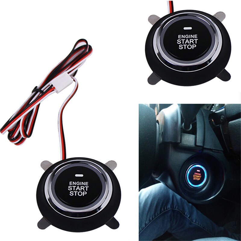 Smart RFID Car Alarm System Push Engine Start Stop Button Transponder Immobilizer Keyless Go Fits for 12V Cars Cars mate
