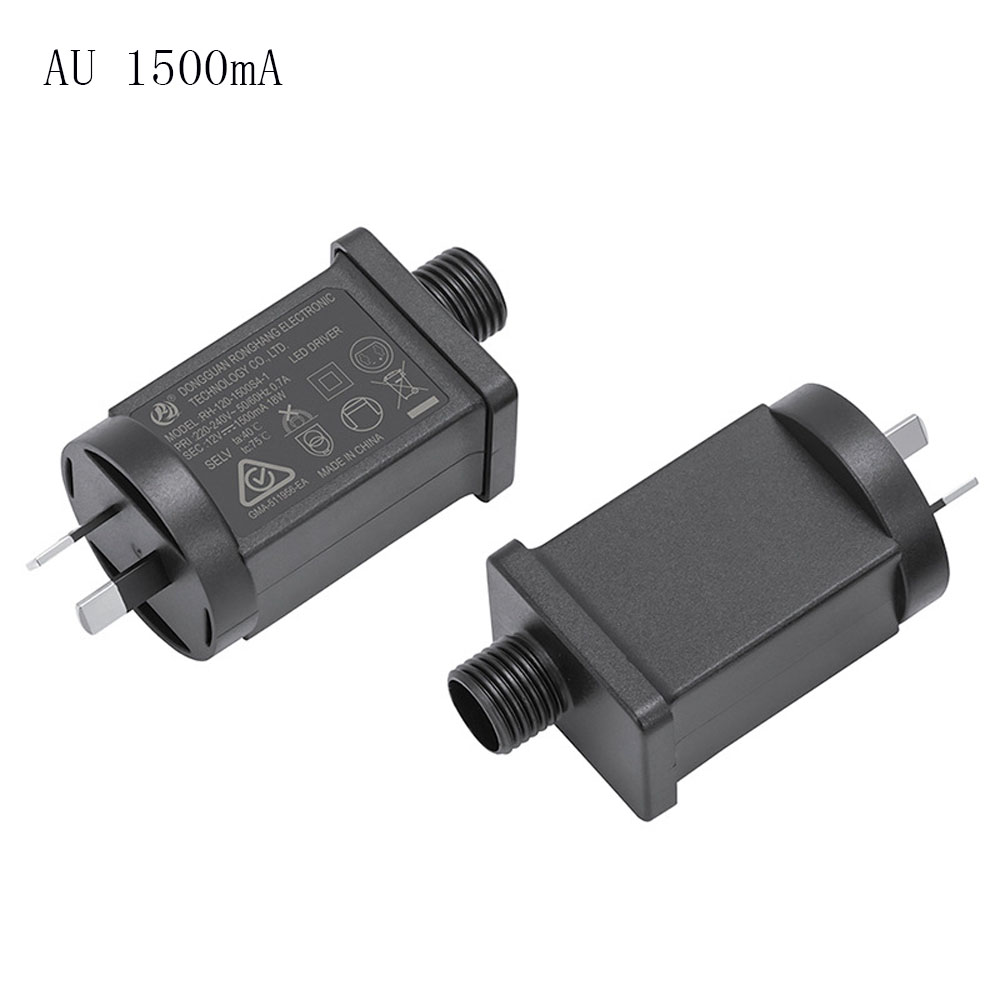 12V 1000mA/1250mA/1500mA Voeding Converter IP44 Waterdichte Transformator US/EU/AU/UK plug Vervang Yard Opblaasbare LED Adapter
