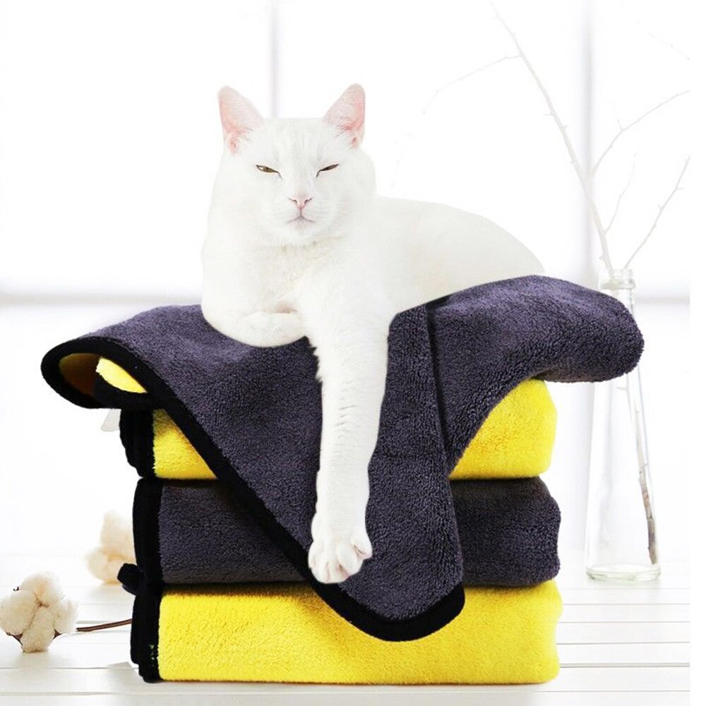 Dikke Huisdier Bad Handdoeken Grote Microfiber Kat Honden Zachte Badjas Super Absorberend Sneldrogende Vegen Doek Huisdier Schone Leveringen