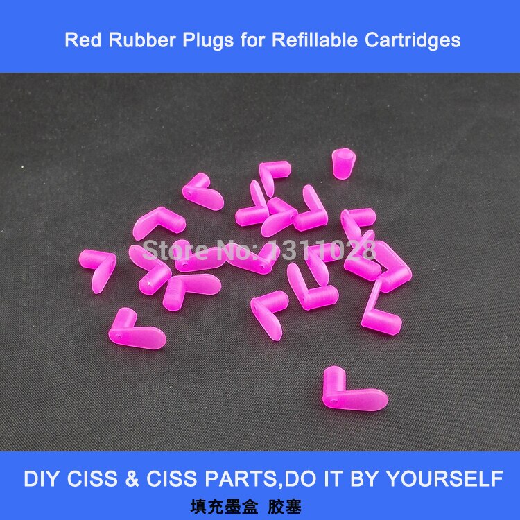 INK WAY Vivid Color Red Plugs for refillable cartridges