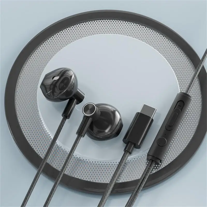 3.5mm/Type-C Geen Vertraging Gaming Koptelefoon In Ear Geluidsherkenning Bedrade Microfoon Geschikt Voor Huawei Xiaomi Gaming headsets: GRIJS