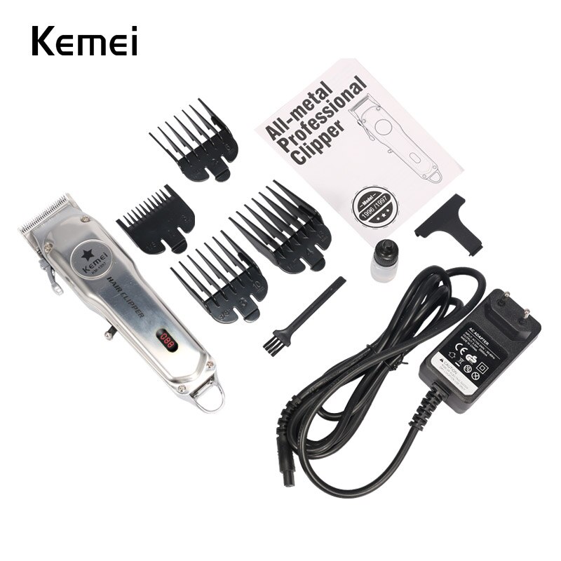 Kemei-1996 Barber Shop Rechargeable Hair Clipper All Metal Electric Hair Trimmer Beard Trimmer Haircut Machine 1997