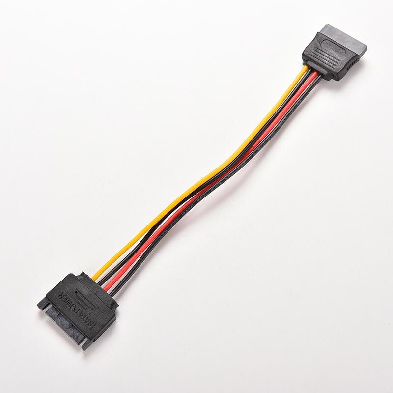 20cm 15 Pin SATA Male to Female 15 Pin 15P SATA Adapter Power Extension Cable Wire Cord 8 Inches 1pc