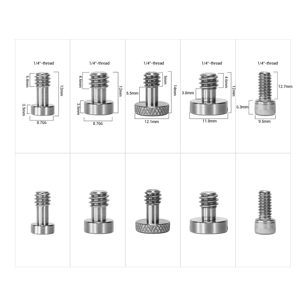SmallRig 1/4 ", 3/8", M2, M2, 5, M3, M4 pełny zestaw zestaw śpocierać robić klatek kamery akcesoria robić montażu i uchwytów i płyt DIY takielunek - 2326