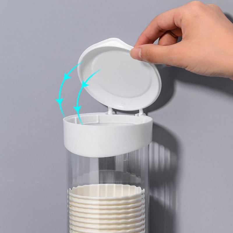 Disposable Glass Holder Automatic Cup Taking Paper Cup Wall-mounted Household Water Dispenser Plastic Cup Holder Shelf