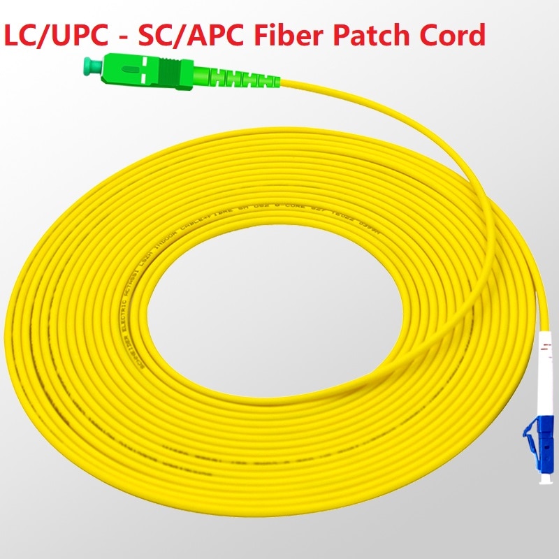 10Pcs Sc/APC-LC/Upc Single-Mode Fiber Optic Patch Cord 1M 2M 3M 5M 10M Sc Pigtail Jumper Ftth Fiber Patch Kabels Optische Jumper