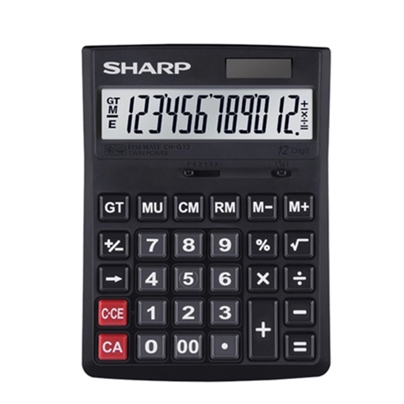SHARP Genuine CH-G12 Calculator Large Screen Solar Financial Accounting Business Office Computer