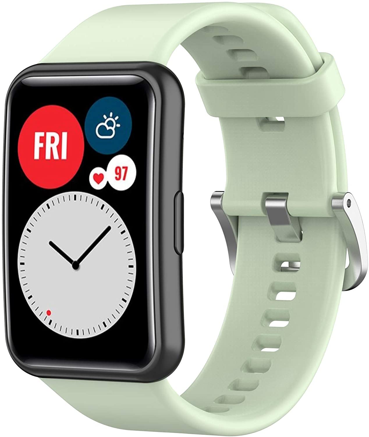 Silicone strap For Huawei Watch FIT band Smartwatch sport belt Replacement Wristband Belt bracelet correa Huawei Watch fit Strap: mint green