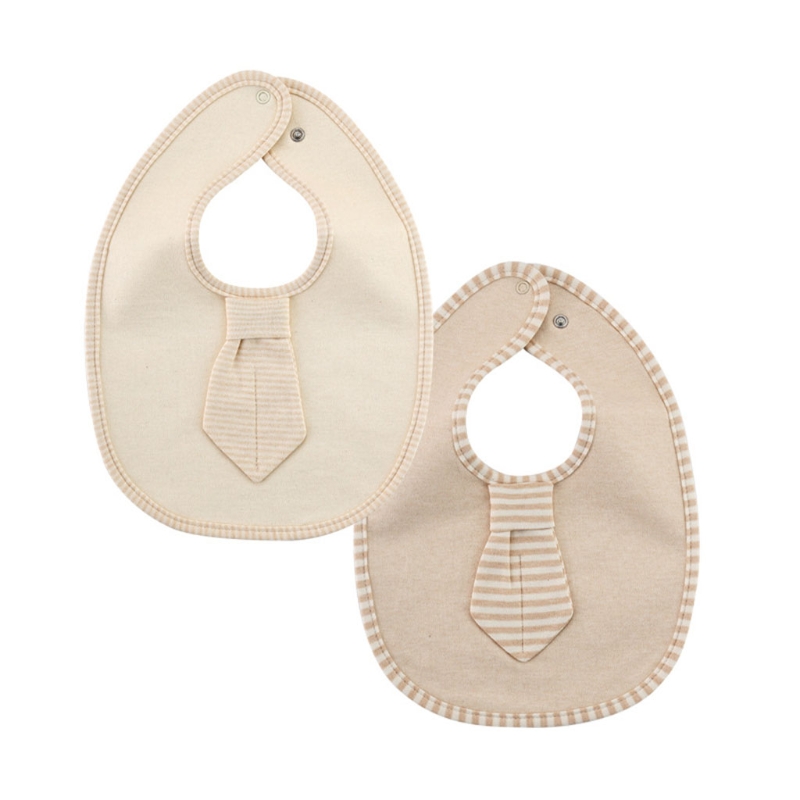 Babador infantil de cor sólida, 2 peças, roupa de alimentação, 3 camadas, à prova d'água, confortável, de algodão, toalha de saliva: 2