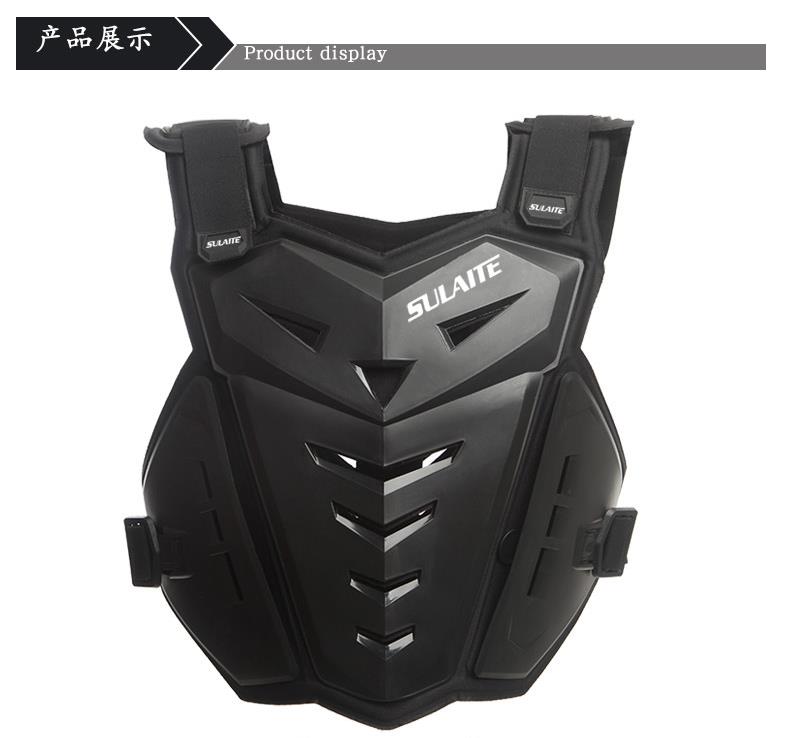 Chaleco Protector de Motocross para adultos, chaleco Protector para el pecho y la espalda, transpirable, para deportes al aire libre, cuatro estaciones: Negro