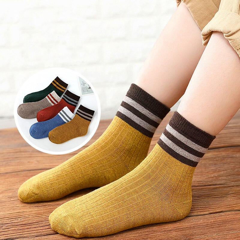 Kinderen Sokken Set Winter Dikker Warmer Zachte Katoenen Baby Meisje Winter Kleding Baby Peuter Kerst Sok Jongens Stuff 5 stuks