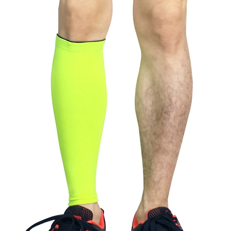 1pc Lower Leg Sleeve Cover Breathable Compression Socks Protector Outdoor Climbing Cycling Sports Accessories: YELLOW / XL