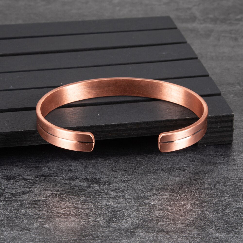 Real Copper Magnetic Bracelet Women 8mm Arthritis Adjustable Cuff Pure Copper Brand Bracelet Energy Magnetic Therapy Bracelet