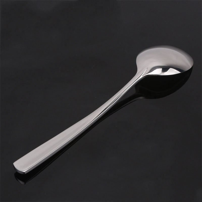 8.7'' Korea Buffet Serving Spoon Big Rice Spoon Large Stainless steel Long Service Spoon Soup Salad Dessert Spoons set Cutlery