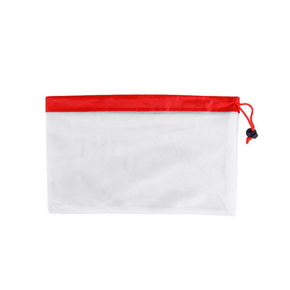 Mesh Produce Bag Eco-Friendly Bags for Grocery Bag Holder Fruit Vegetable Organizer Pouch 12pcs 3 Sizes Reusable: red S