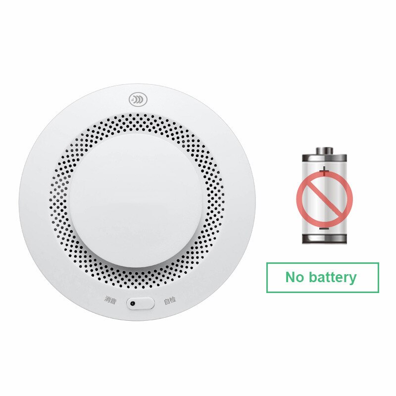 433MHz Wireless Smoke Detector Battery Power Smoke Sensor Fire Alarm System with 10 Years of Battery Life Time for Burglar Alarm: 1 pcs no battery
