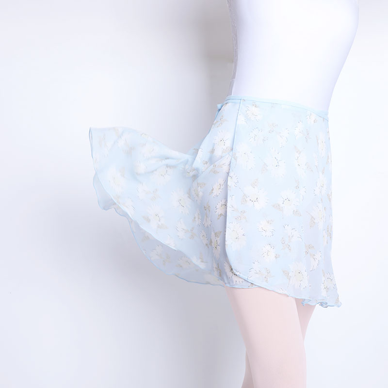 Chiffon ballet nederdel kvinder voksne piger ferie wrap balsal dans nederdel blomster print korte nederdele