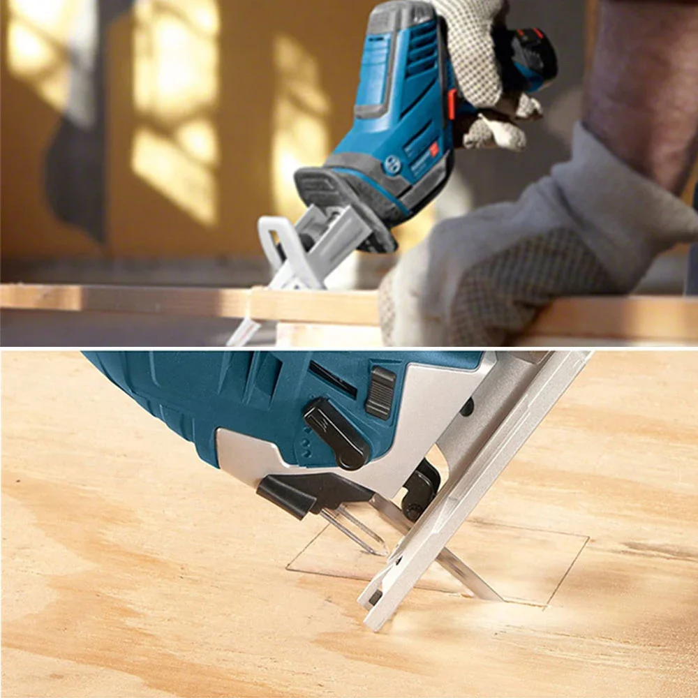 20- delt stiksavklingesæt t-skaft hcs assorterede stiksavklinger til træ, plast og metalskæring til black & decker metabo